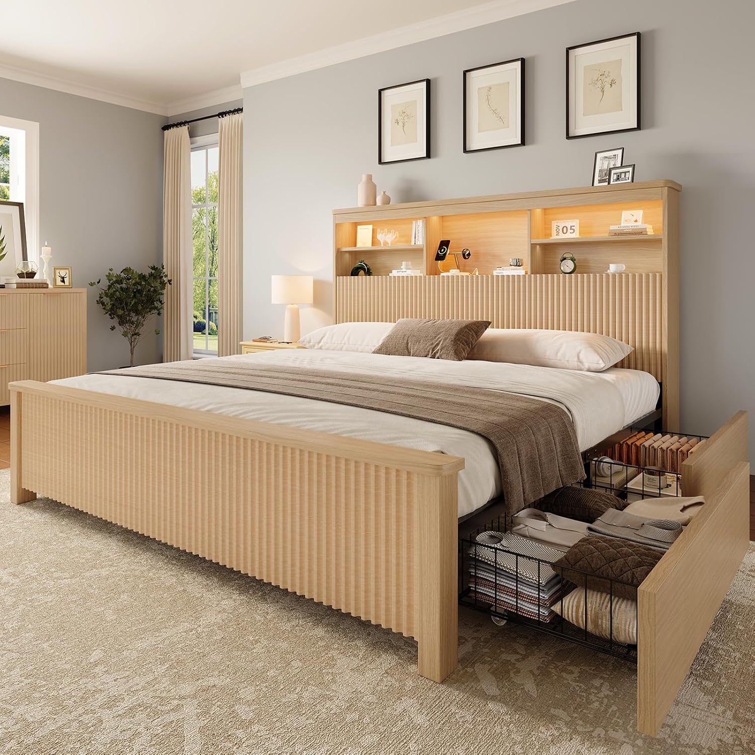 Canopy Bed Frame Metal Queen - Queen Size Bed Frame with 4