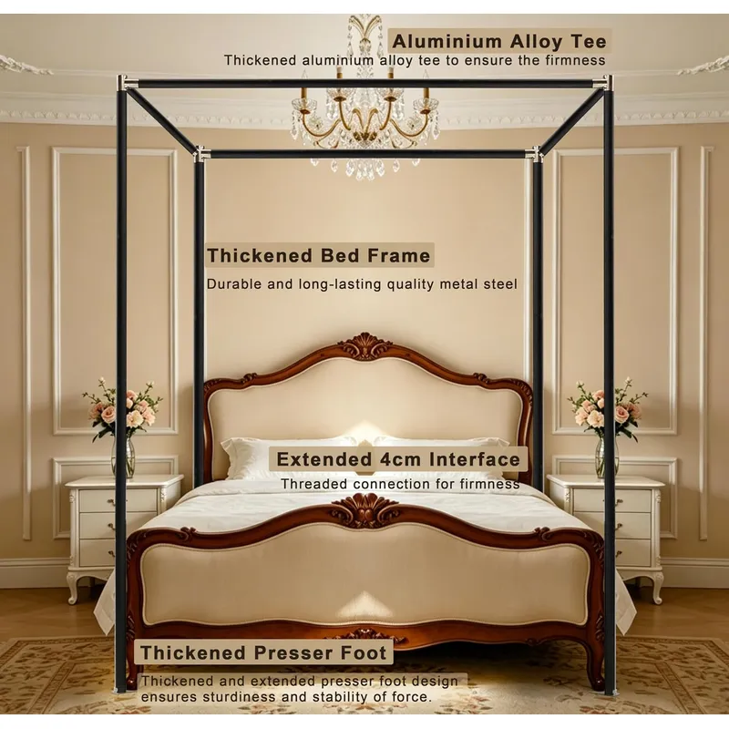 Stainless Steel Canopy Bed Fra - Canopy Bed Frame Metal Queen review and price