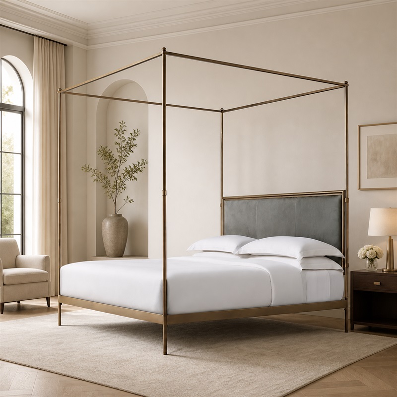 xx-French Style Modern Queen S - Canopy Bed Frame Metal Queen review and price