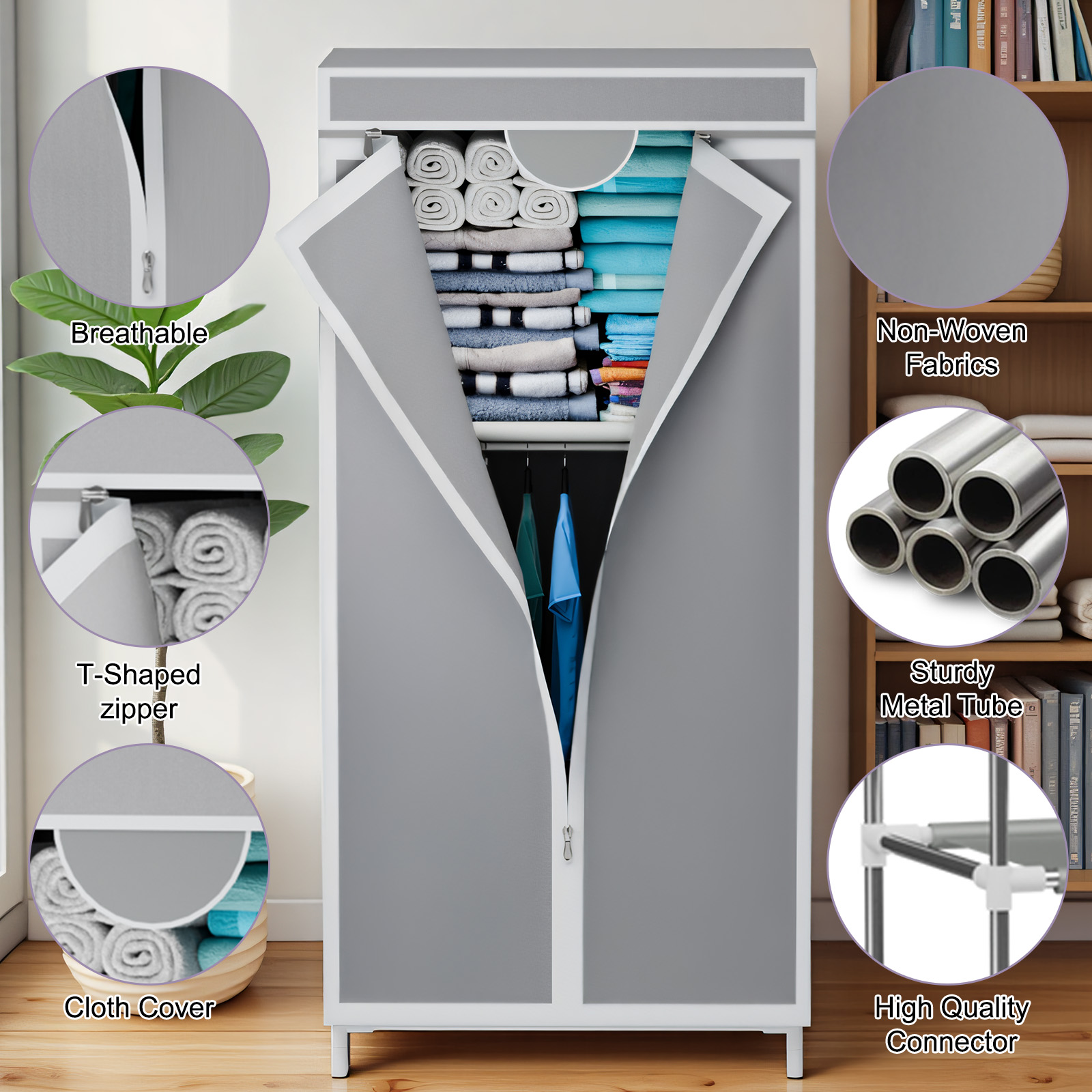 Portable Fabric Wardrobe Close - Wardrobe Closet Portable Fabric Cover review and price