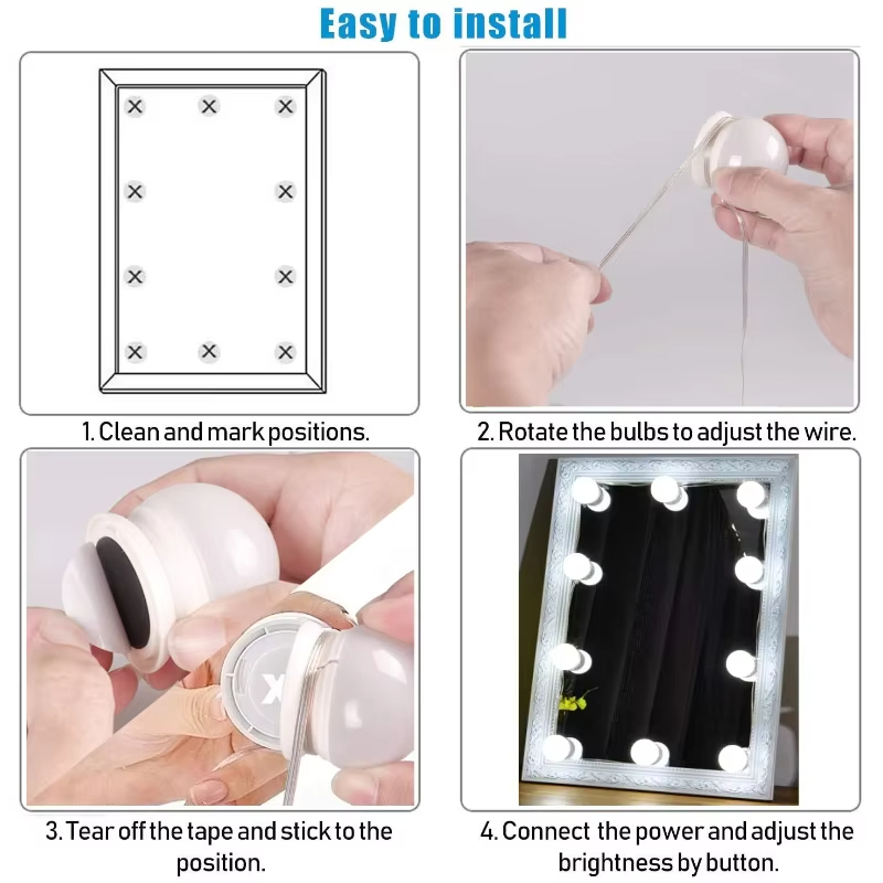 10 LED Vanity Mirror Light Bul - Dressing Table Vanity With Lighted Mirror review and price