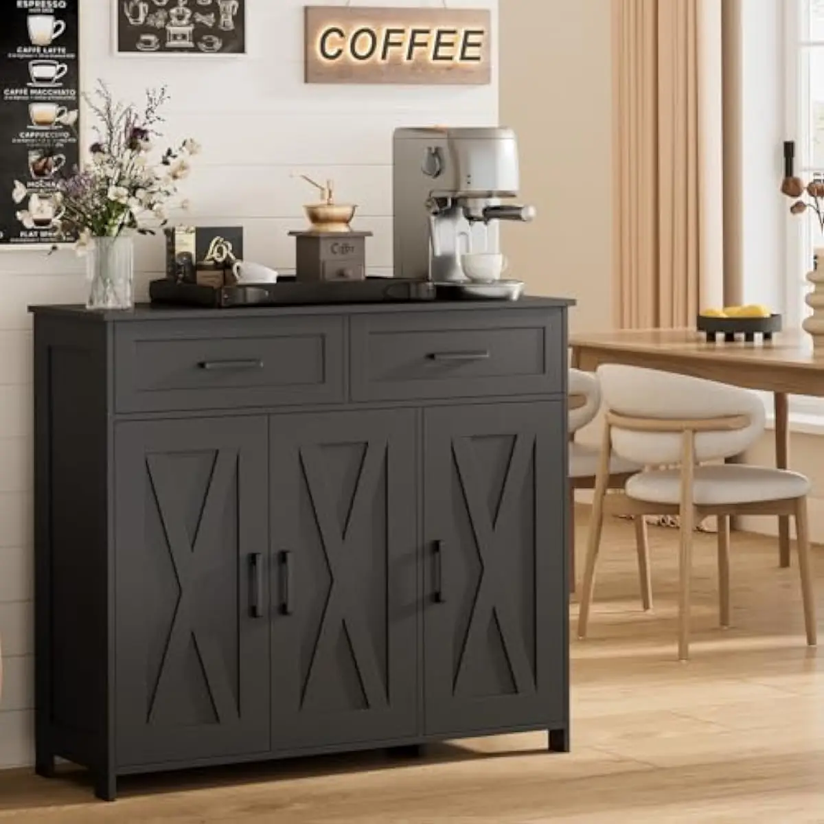Coffee Bar Storage Cabinet wit - Storage review and price