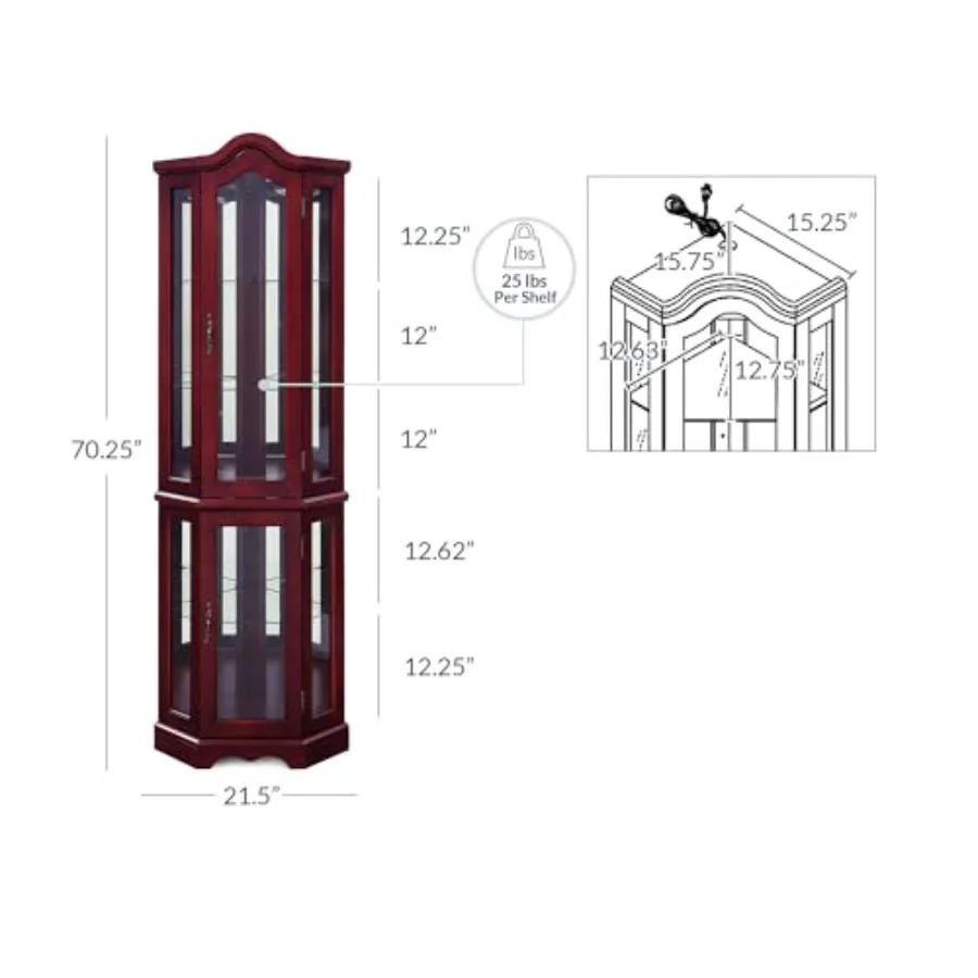 Lighted Corner Display Curved  - Storage review and price