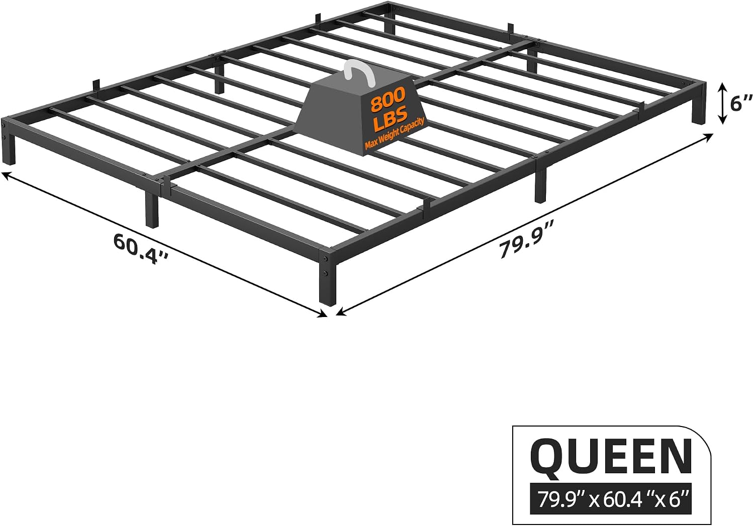 Garvee 6 Inch Heavy Duty Metal - Canopy Bed Frame Metal Queen review and price