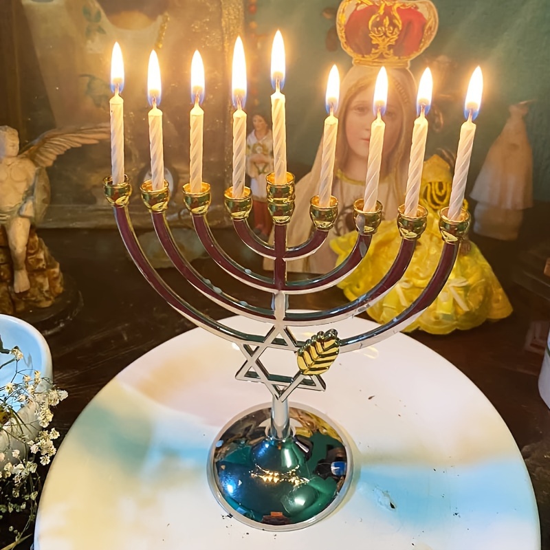 9 Branch Hanukkah Menorah Meta - Tables review and price