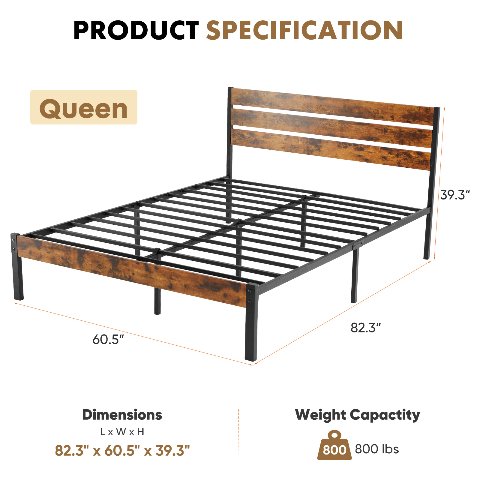 JHK Queen Size Metal Platform  - Canopy Bed Frame Metal Queen review and price