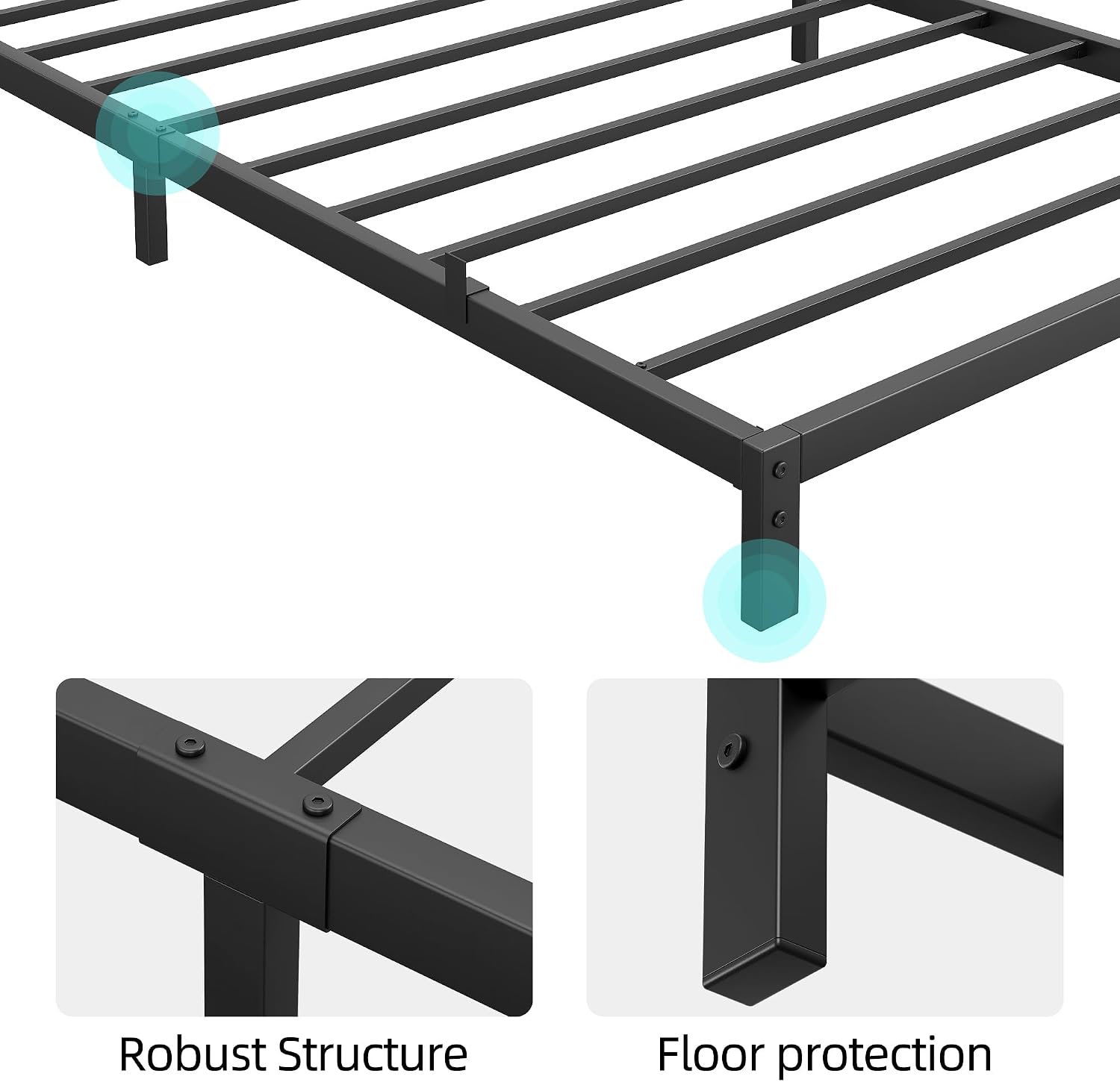 6 Inch Heavy Duty Metal Queen  - Canopy Bed Frame Metal Queen review and price